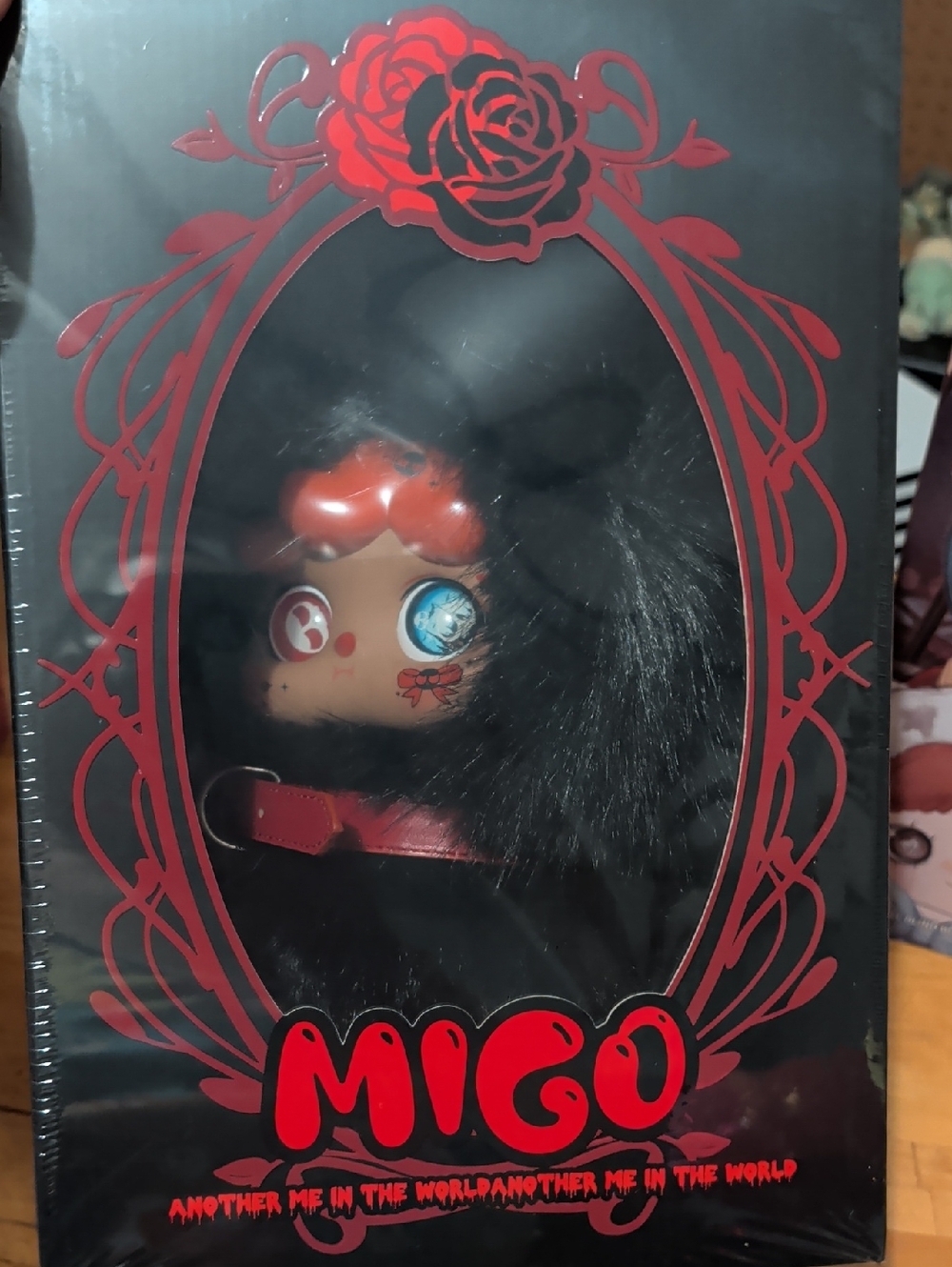 400% MIGO Black Plush Doll with Red Accents